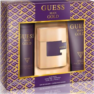 Guess Gold 3-Piece Set 2.5oz Men EDT Spray by Guess