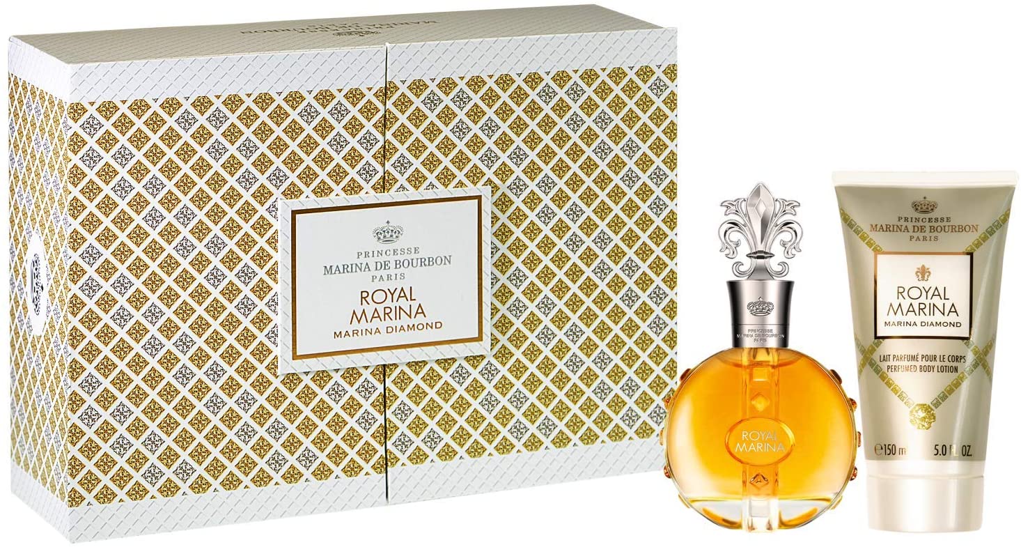 I8125 Marina De Bourbon Royal Marina 3-Piece Set 3.4oz Women EDP Spray by Marina De Bourbon