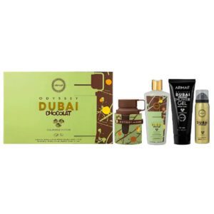 Armaf Odyssey Dubai Chocolat 4- Piece Set Unisex 3.4oz EDP Spray by Armaf